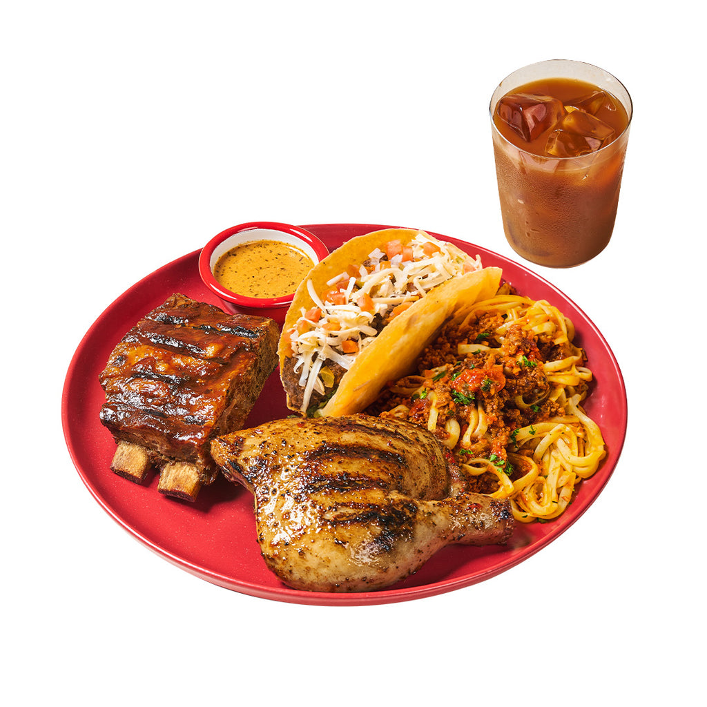 Hungry Plate 1 - Chicken & BBQ Ribs JR